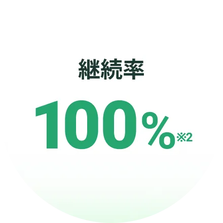 継続率 100%
