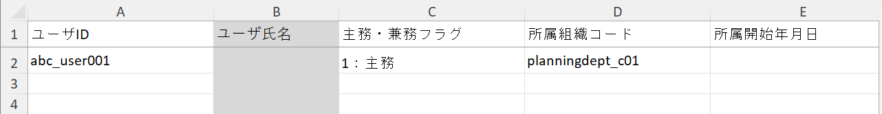 インポートファイルの作成方法
