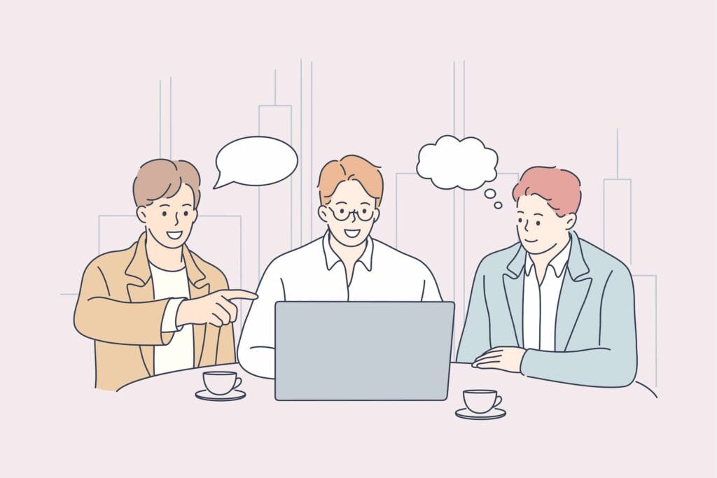 複数人で協力して業務を進めるチームワーク