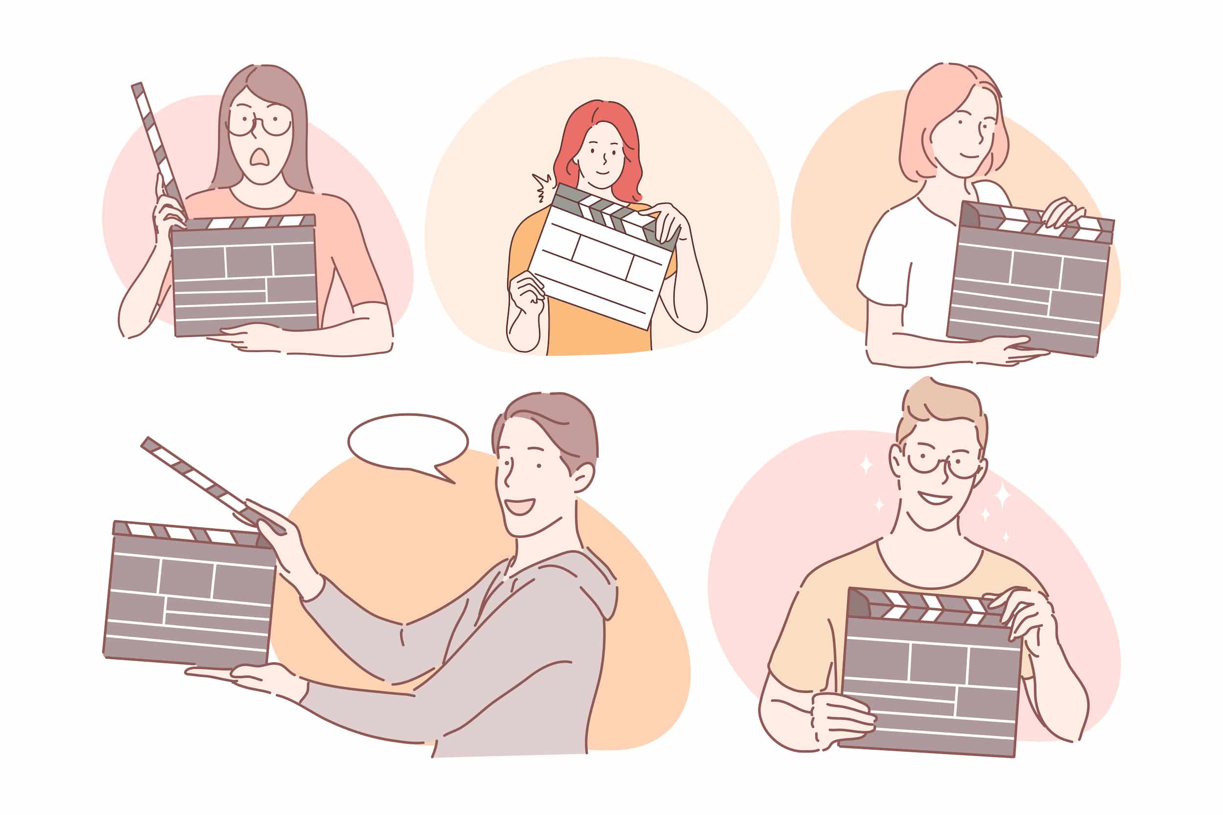 作業動画の撮影に関わるさまざまな役割や参加者のイメージ