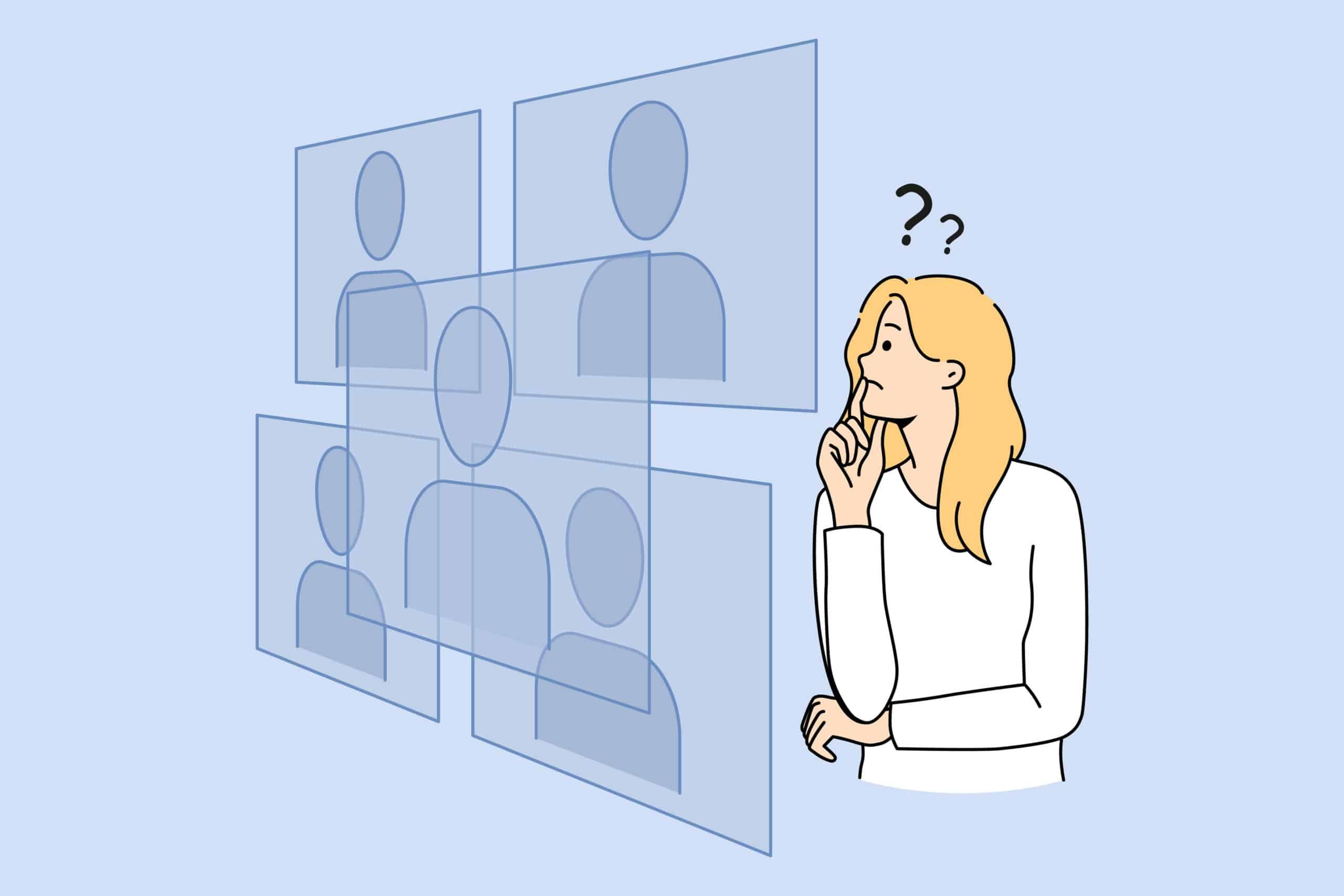 複数の候補ツールを前に最適な選択を迷う様子