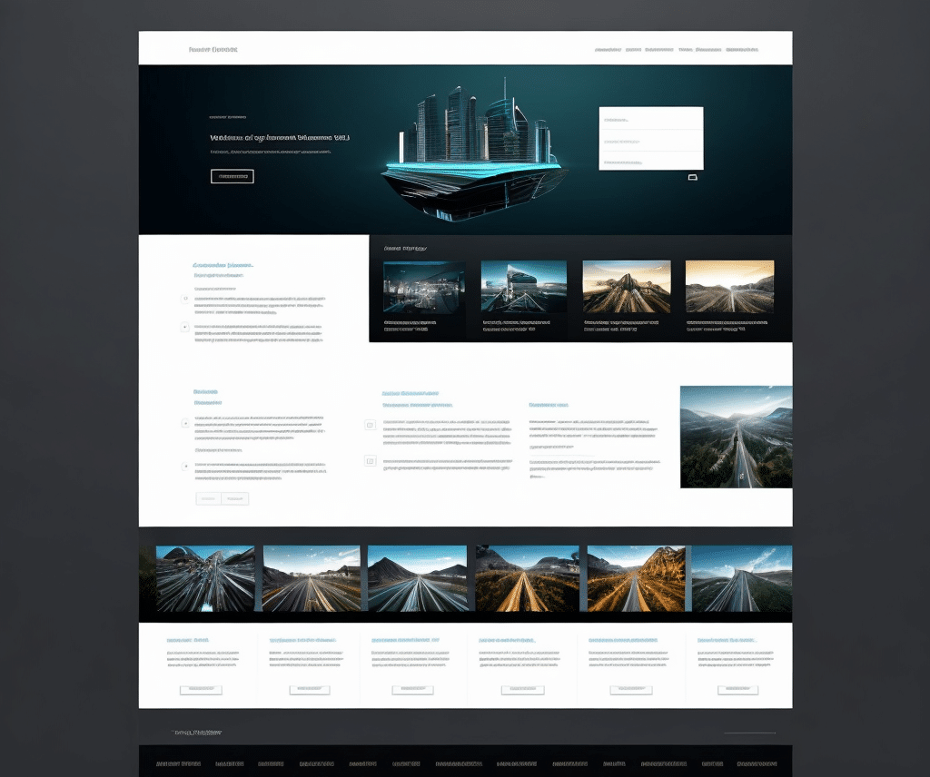 フォームを含む複数セクションで構成されたウェブサイトの完成イメージ