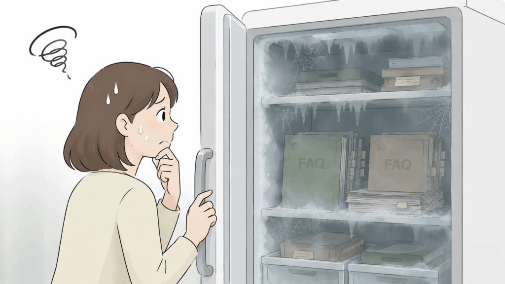 放置されたFAQコンテンツが誰にも活用されていない状況