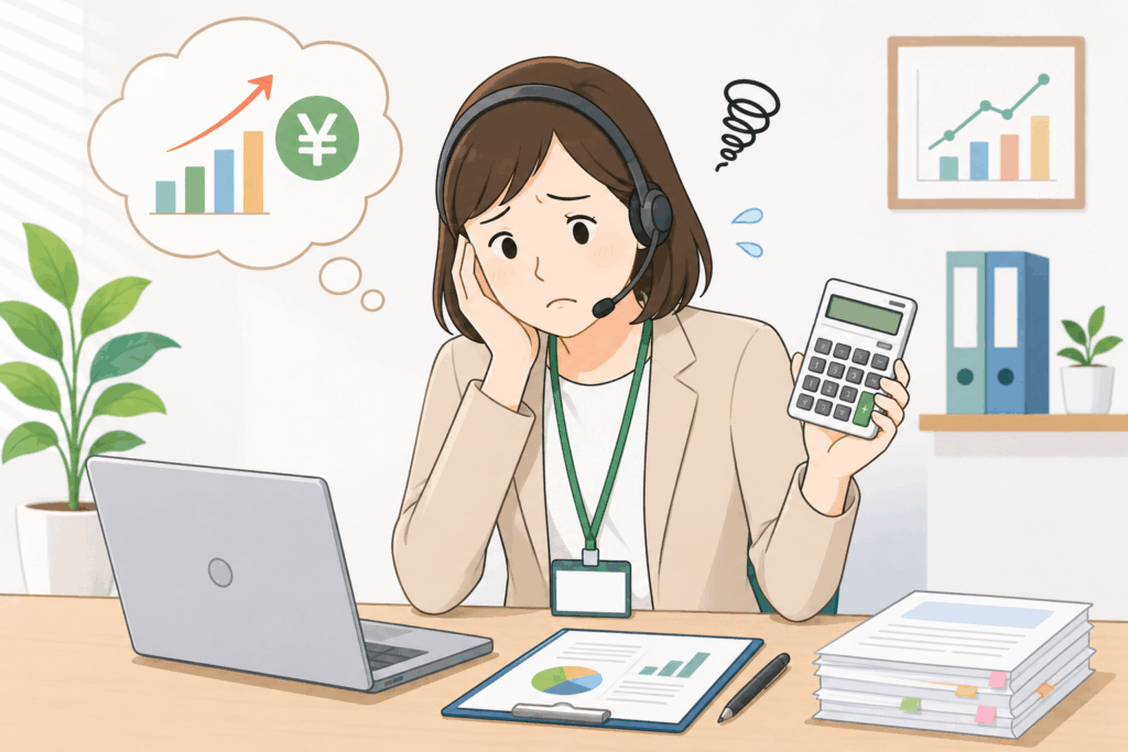 FAQツール料金の高さに悩むコールセンタースタッフが費用対効果を考える