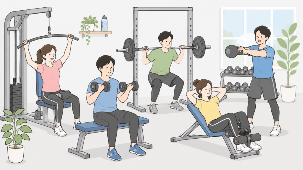 筋力トレーニングで体力を継続的に向上させる取り組み
