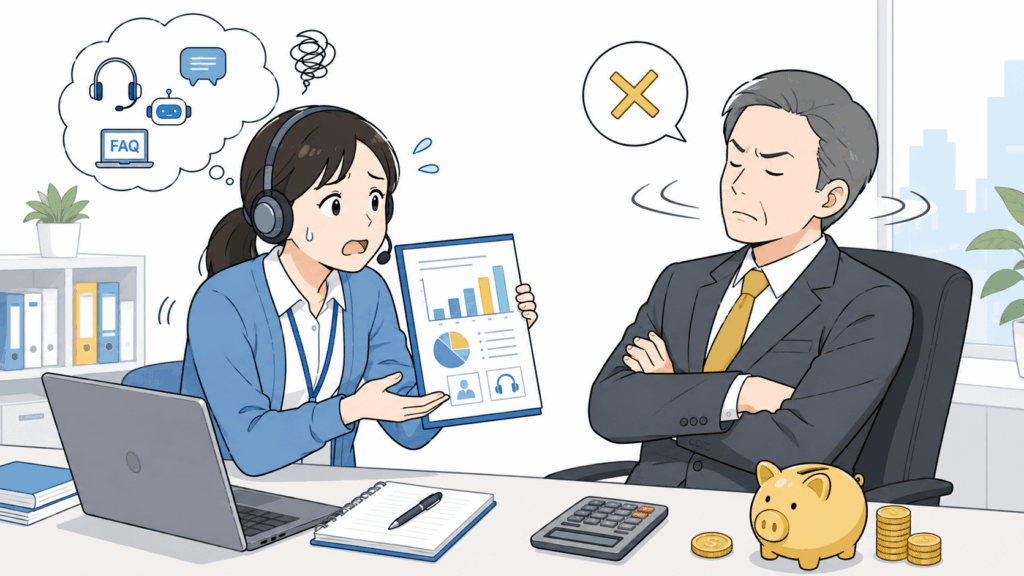 費用対効果を示せず決裁者に却下される担当者の苦悩